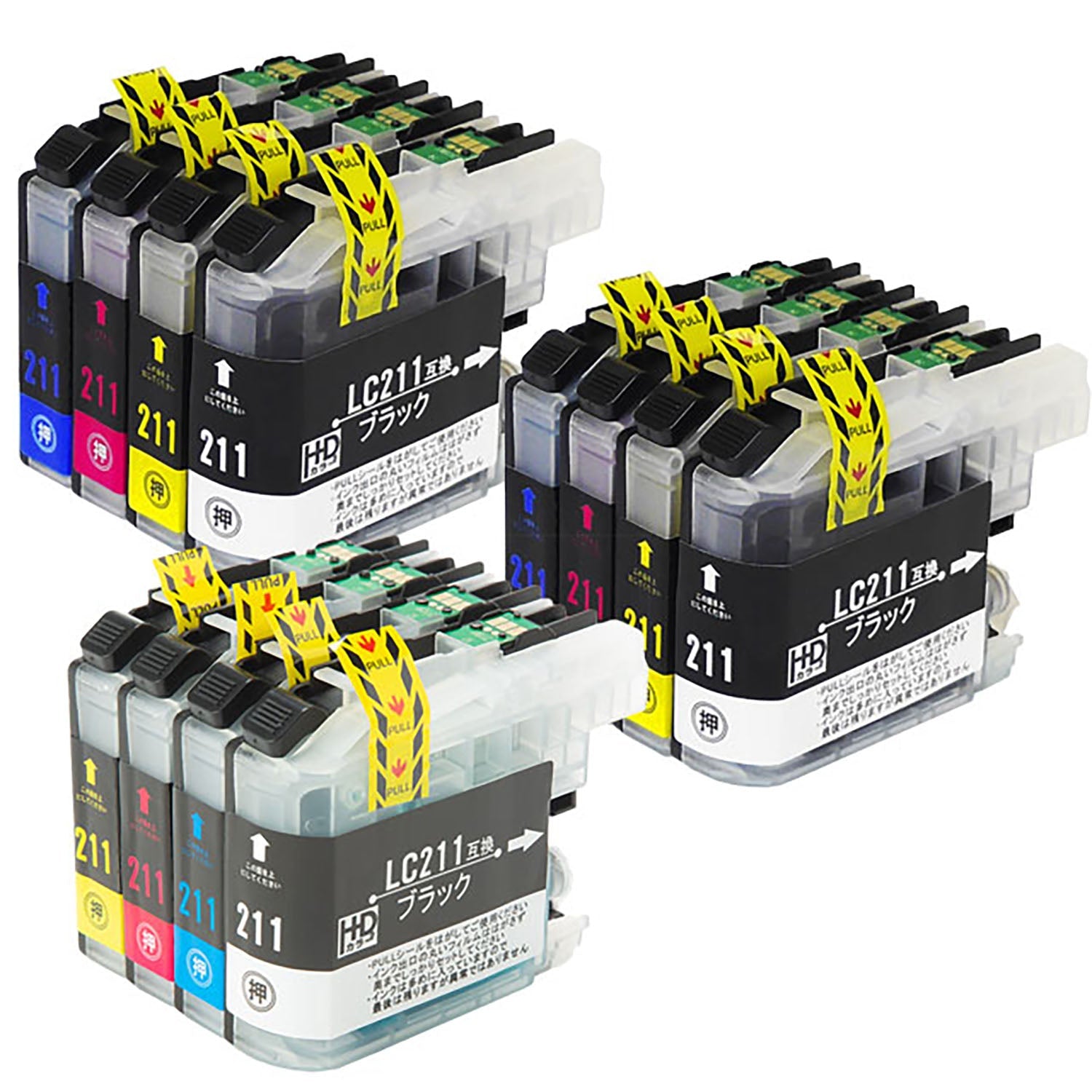 ブラザー用 LC211-4PK 互換インクと洗浄カートリッジのセット