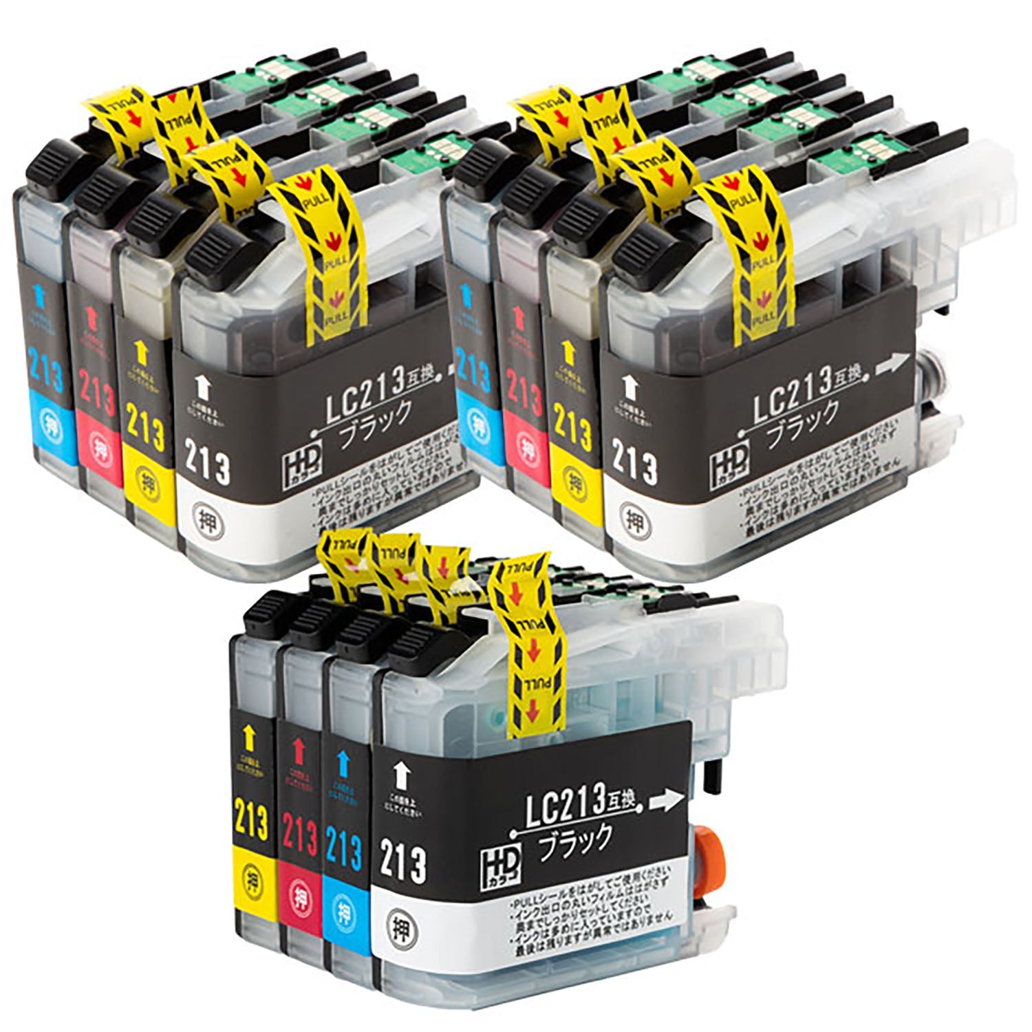ブラザー用 LC213-4PK 互換インクと洗浄カートリッジのセット