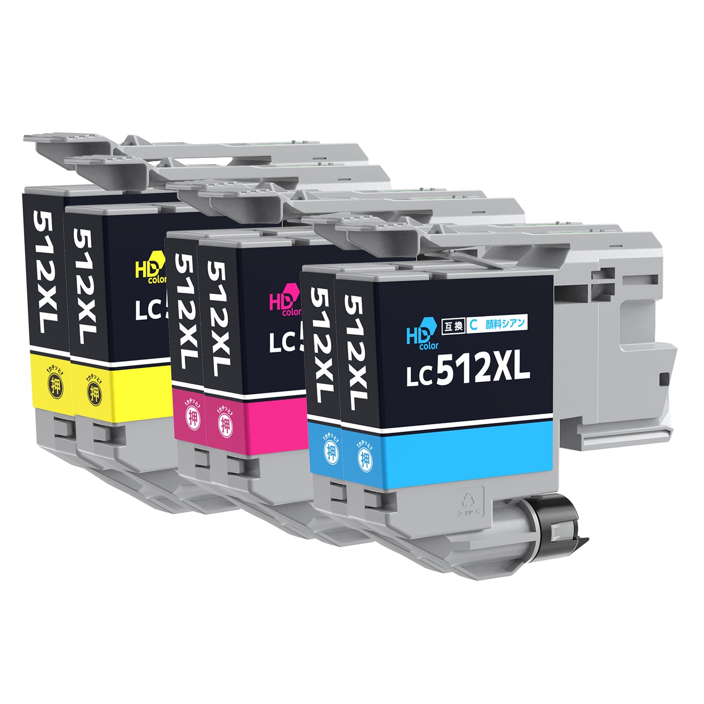 ブラザー用 LC512XLC / LC512XLM / LC512XLY 互換インク カラー3色セット 大容量