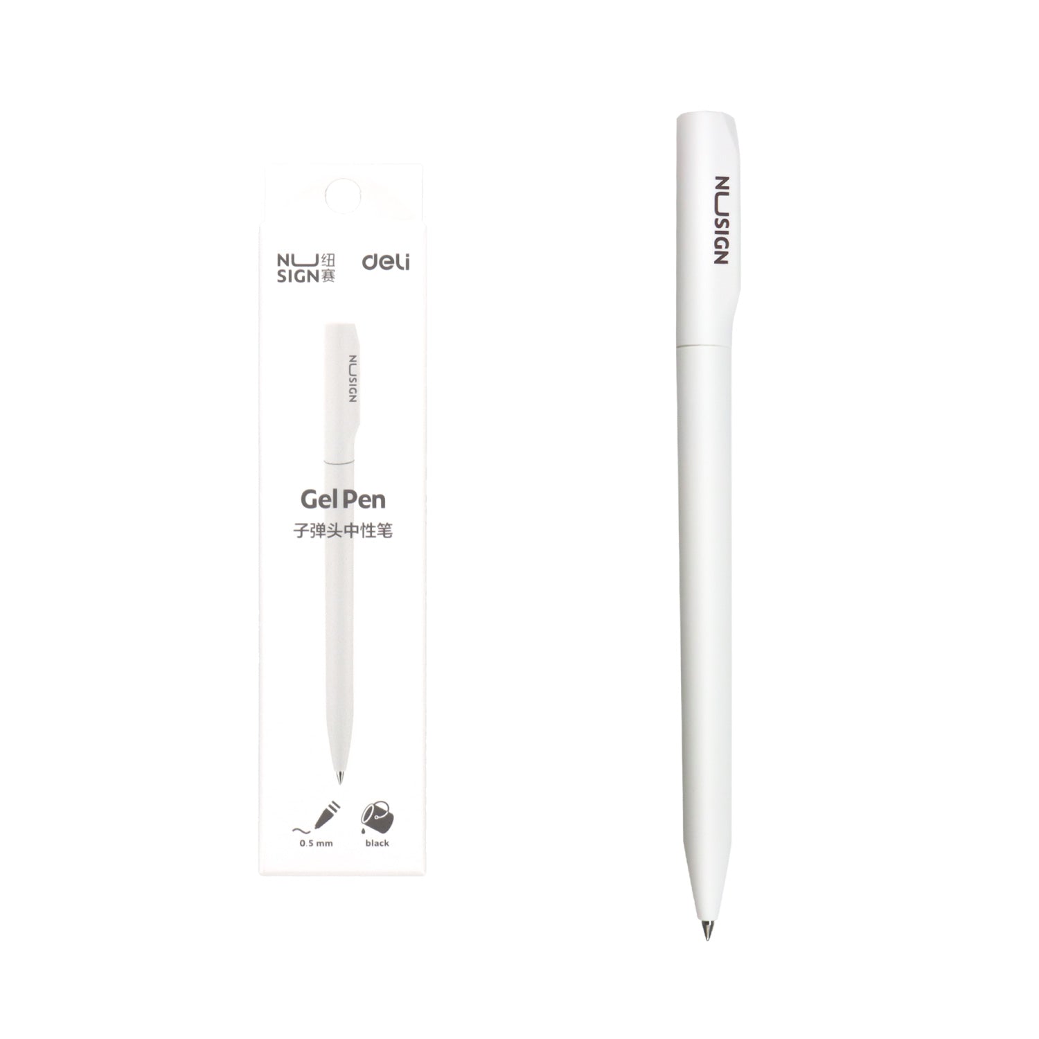 Nusign ジェルインクボールベン 0.5mm 黒インク 箱入り
