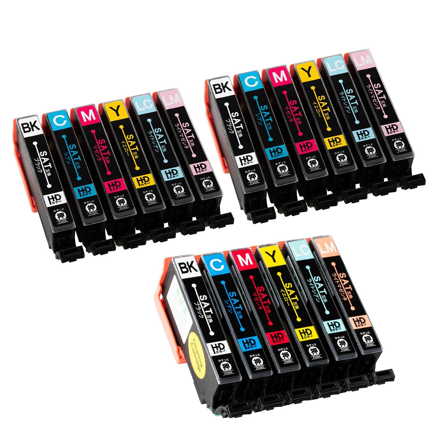 エプソン用 SAT-6CL (サツマイモ) 互換インクと洗浄カートリッジのセット