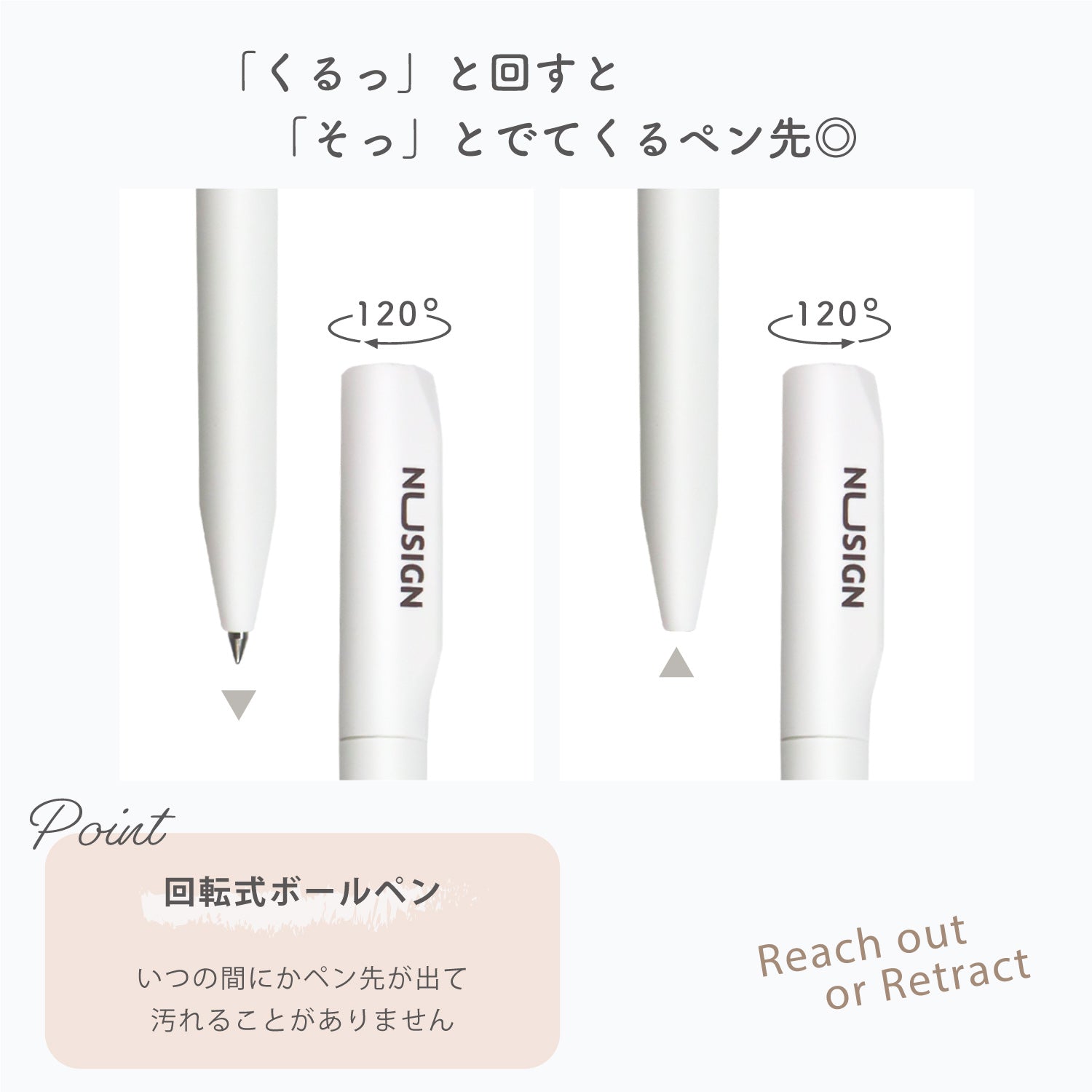 Nusign ジェルインクボールベン 0.5mm 黒インク 箱入り