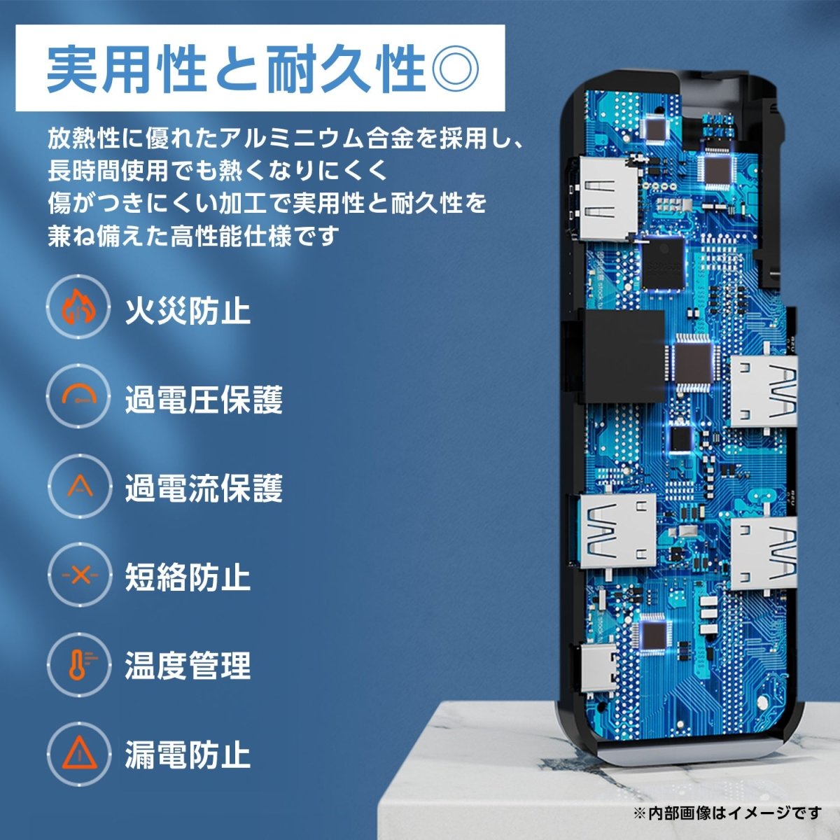 USBハブ 6in1 Type - C USB - A3.0 有線LAN(RJ45) 対応