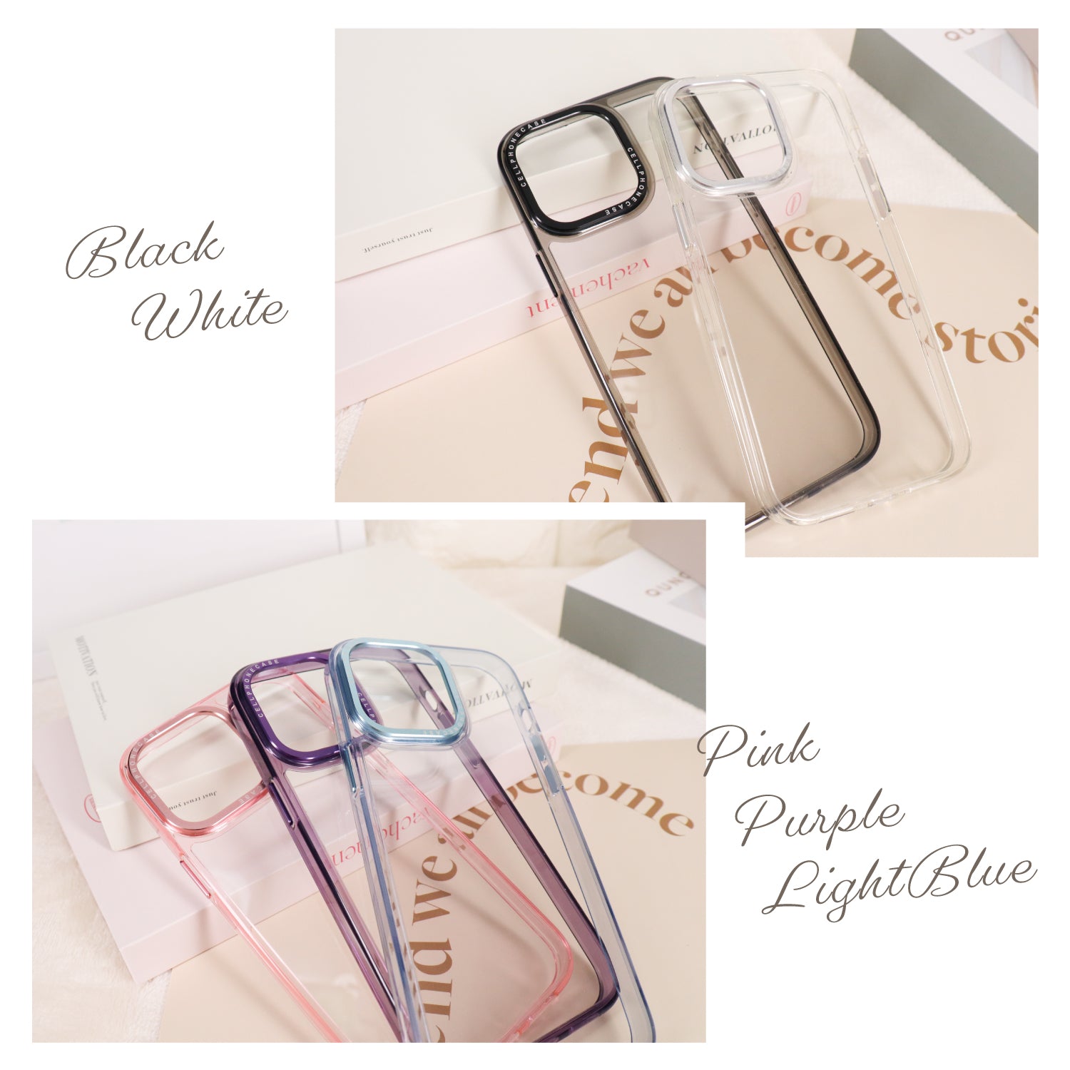 iPhoneケース カラーフレームクリアケース