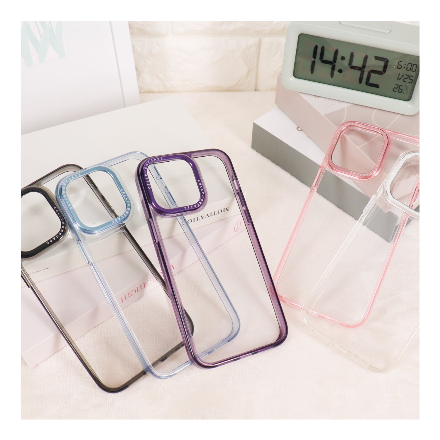 iPhoneケース カラーフレームクリアケース
