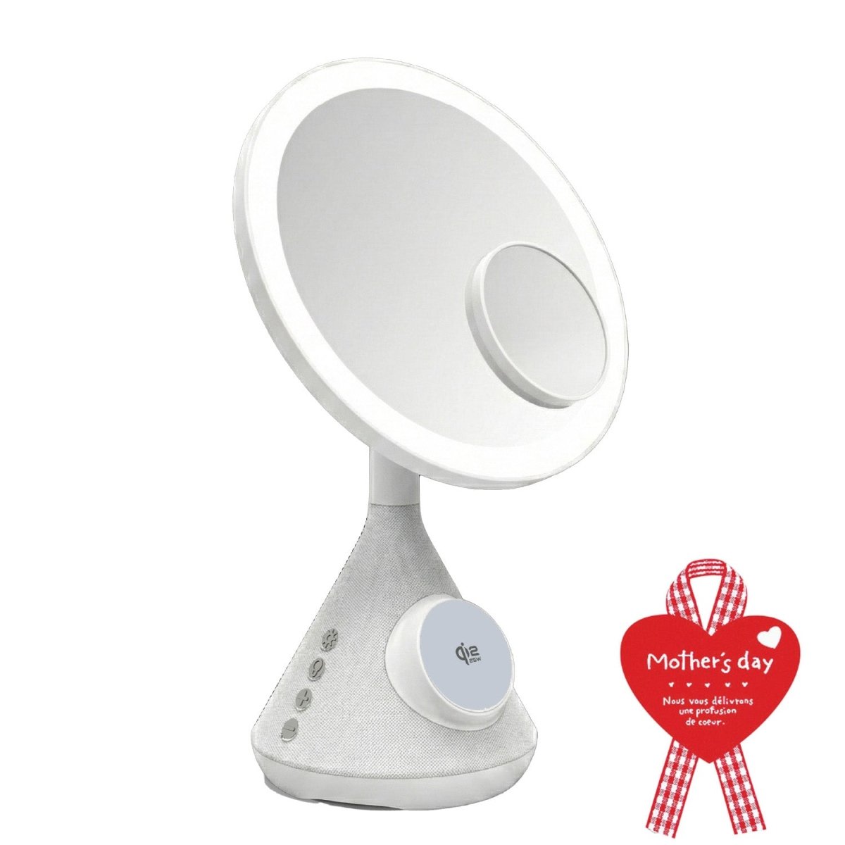 女優ミラー LED Bluetooth スピーカー 充電ポート付き スマートビューティーLEDミラー W02255 女優ミラー 女優鏡 LEDミラー