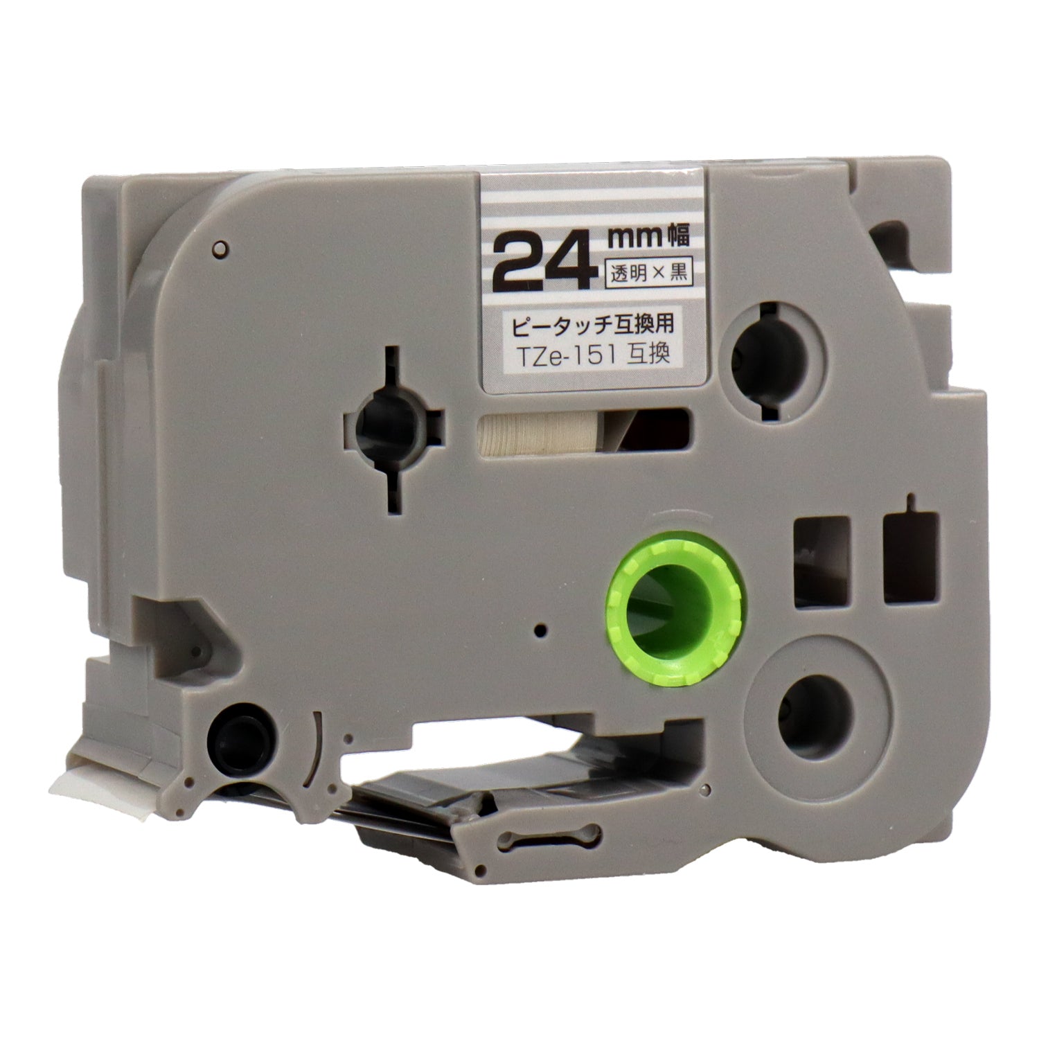 ブラザー TZe-151 ピータッチ用互換テープカートリッジ 透明×黒文字 24mm