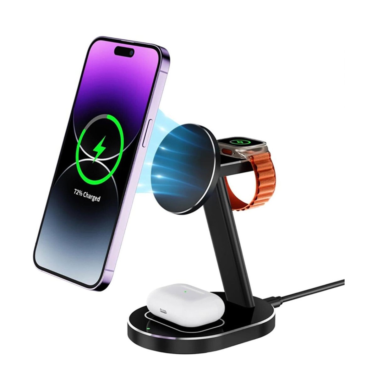 3in1 卓上スタンド型ワイヤレス充電器