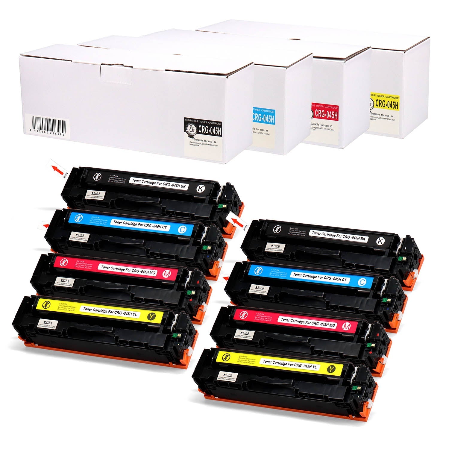 キヤノン用 CRG-045H 互換トナー 4色セット 大容量