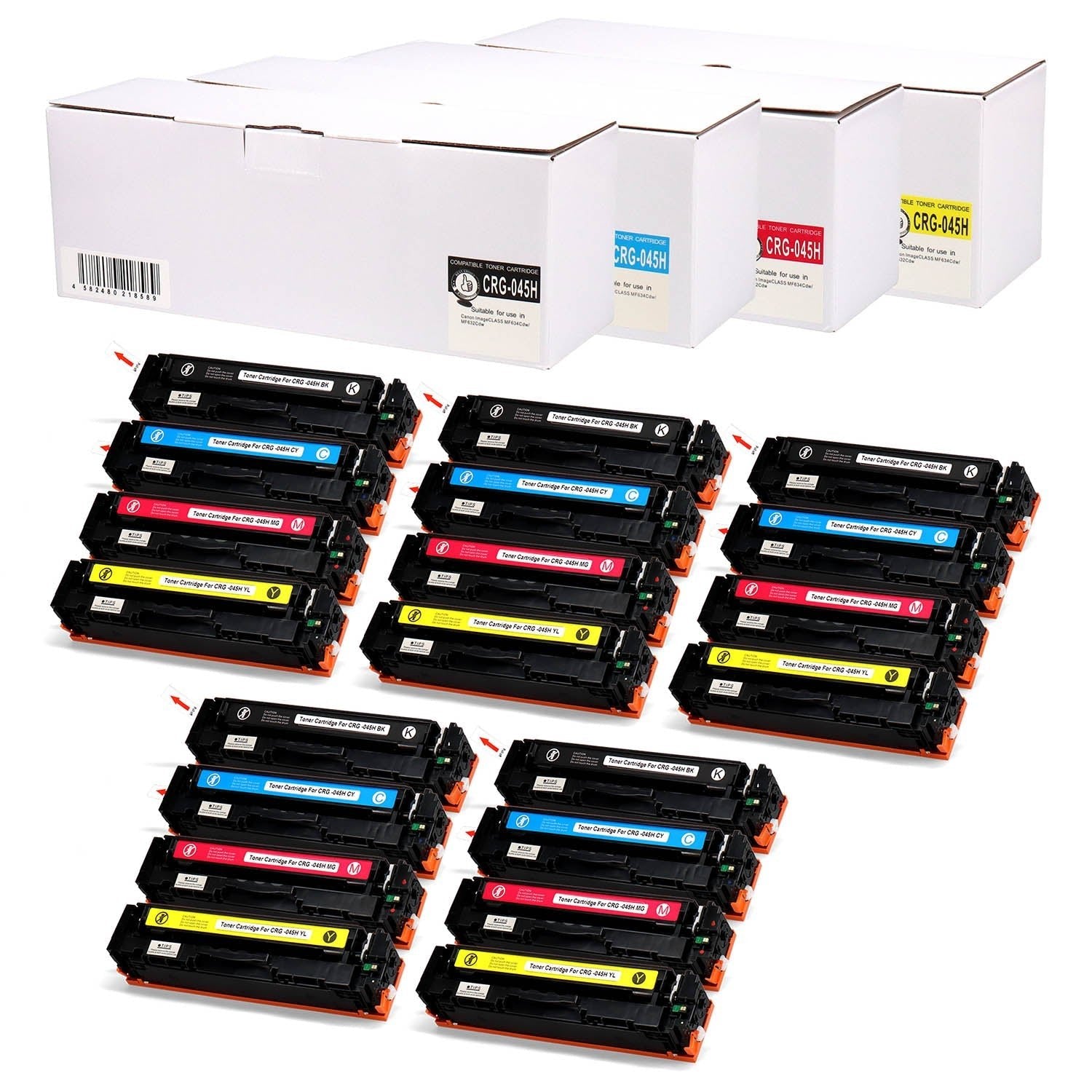 キヤノン用 CRG-045H 互換トナー 4色セット 大容量