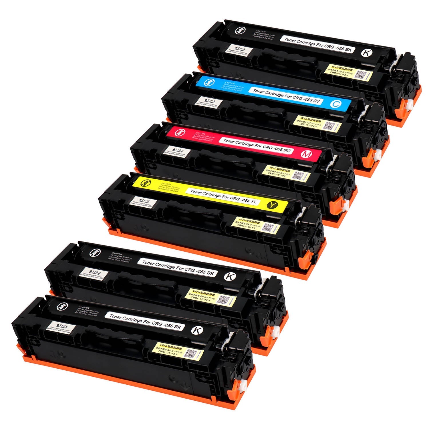 キヤノン用 CRG-055 互換トナー 4色セット 残量表示無し