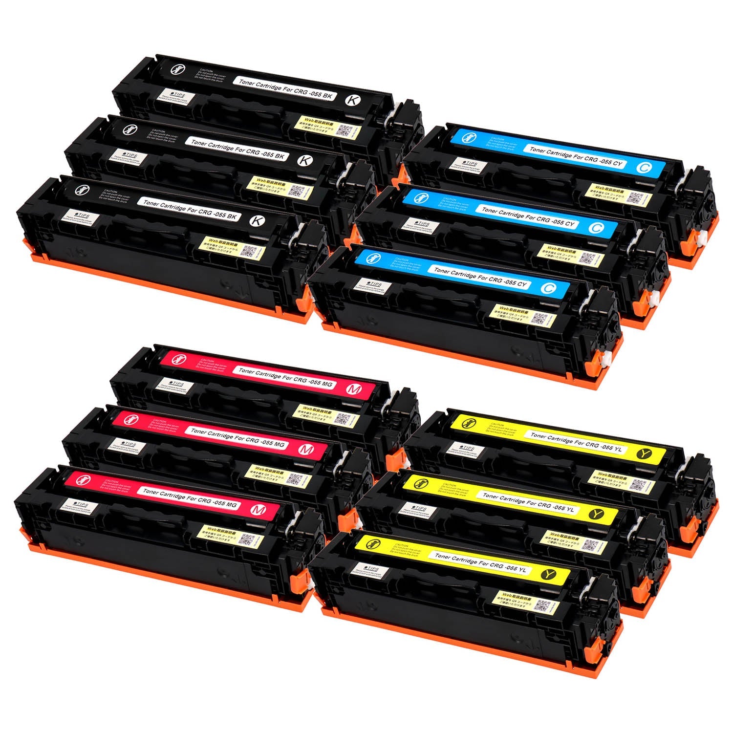 キヤノン用 CRG-055 互換トナー 4色セット 残量表示無し