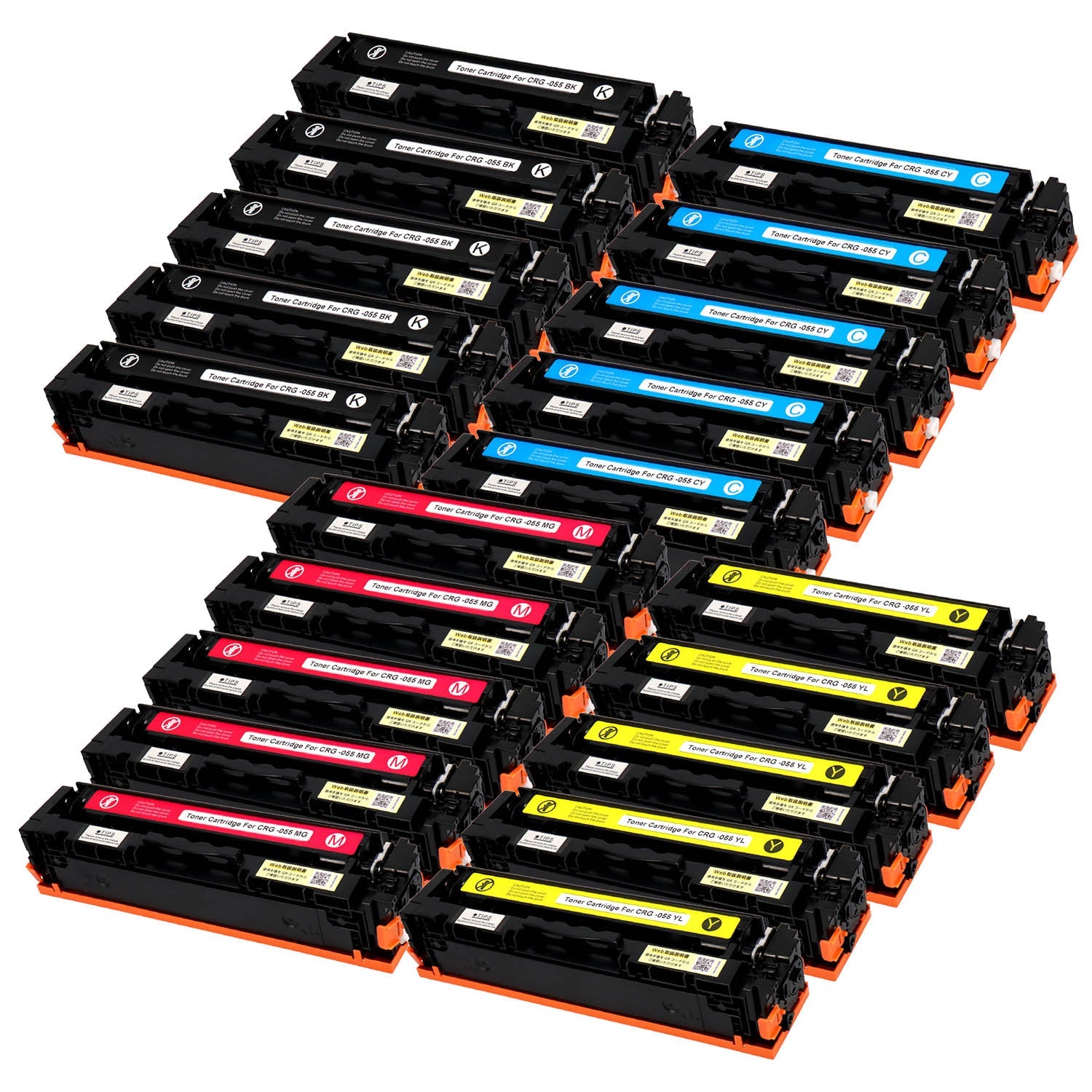 キヤノン用 CRG-055 互換トナー 4色セット 残量表示無し