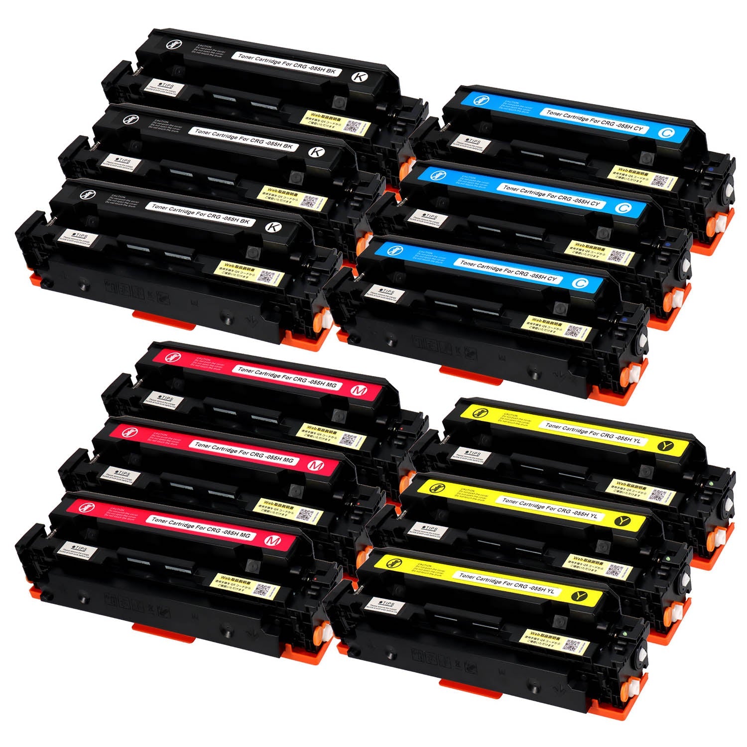 キヤノン用 CRG-055H 互換トナー 4色セット 大容量 残量表示無し