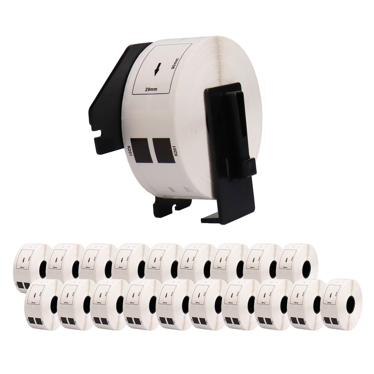 ブラザー用 DK-1201 互換DKプレカットラベル テープ+専用ホルダー 宛名ラベル