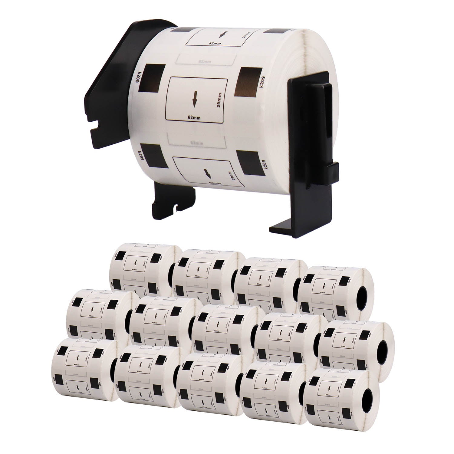 ブラザー用 DK-1209 互換DKプレカットラベル テープ+専用ホルダー 宛名ラベル(小)