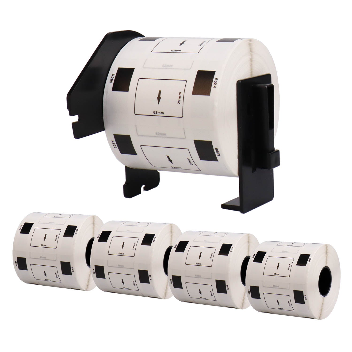 ブラザー用 DK-1209 互換DKプレカットラベル テープ+専用ホルダー 宛名ラベル(小)