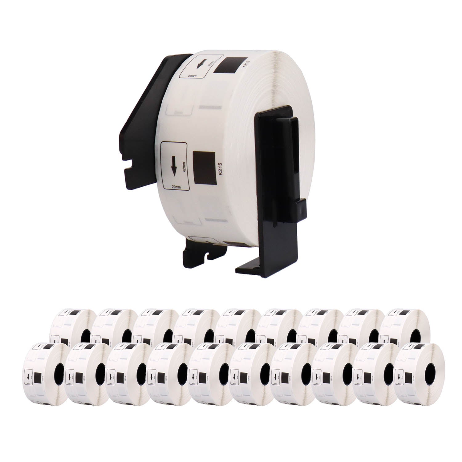 ブラザー用 DK-1215 互換DKプレカットラベル テープ+専用ホルダー 食品表示用/検体ラベル ×20+ホルダー