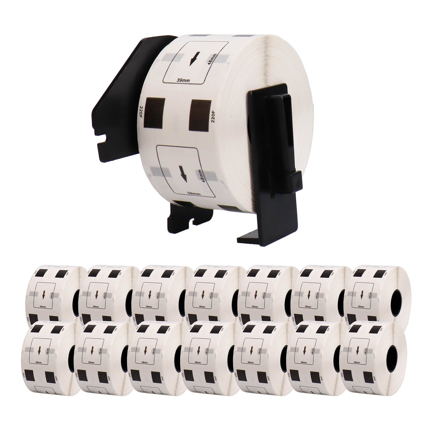 ブラザー用 DK-1220 互換DKプレカットラベル テープ+専用ホルダー 食品表示用ラベル