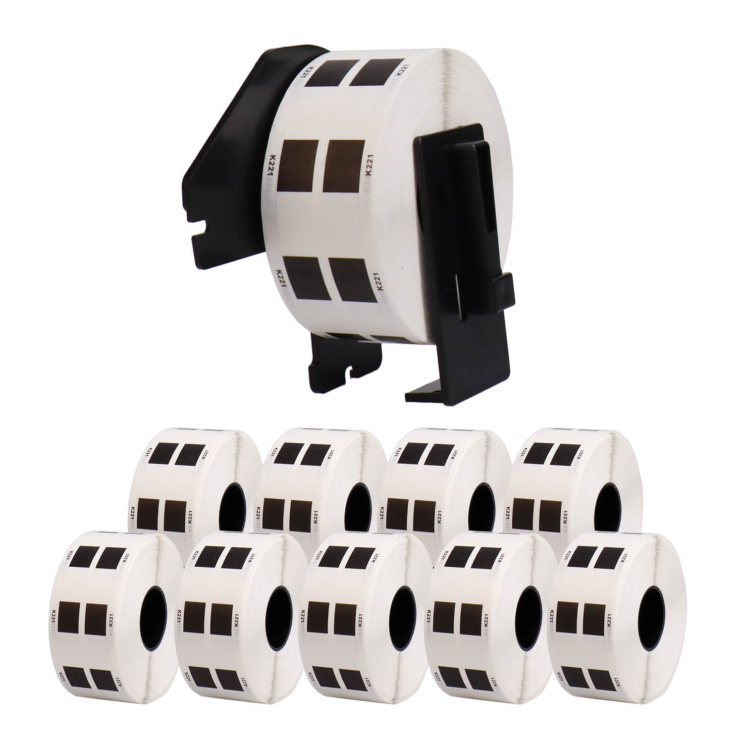 ブラザー用 DK-1221 互換DKプレカットラベル テープ+専用ホルダー 食品表示用ラベル