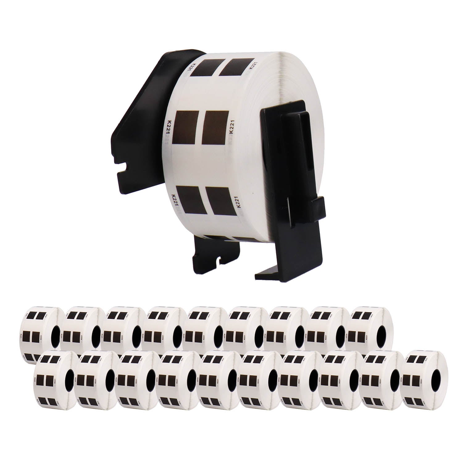 ブラザー用 DK-1221 互換DKプレカットラベル テープ+専用ホルダー 食品表示用ラベル