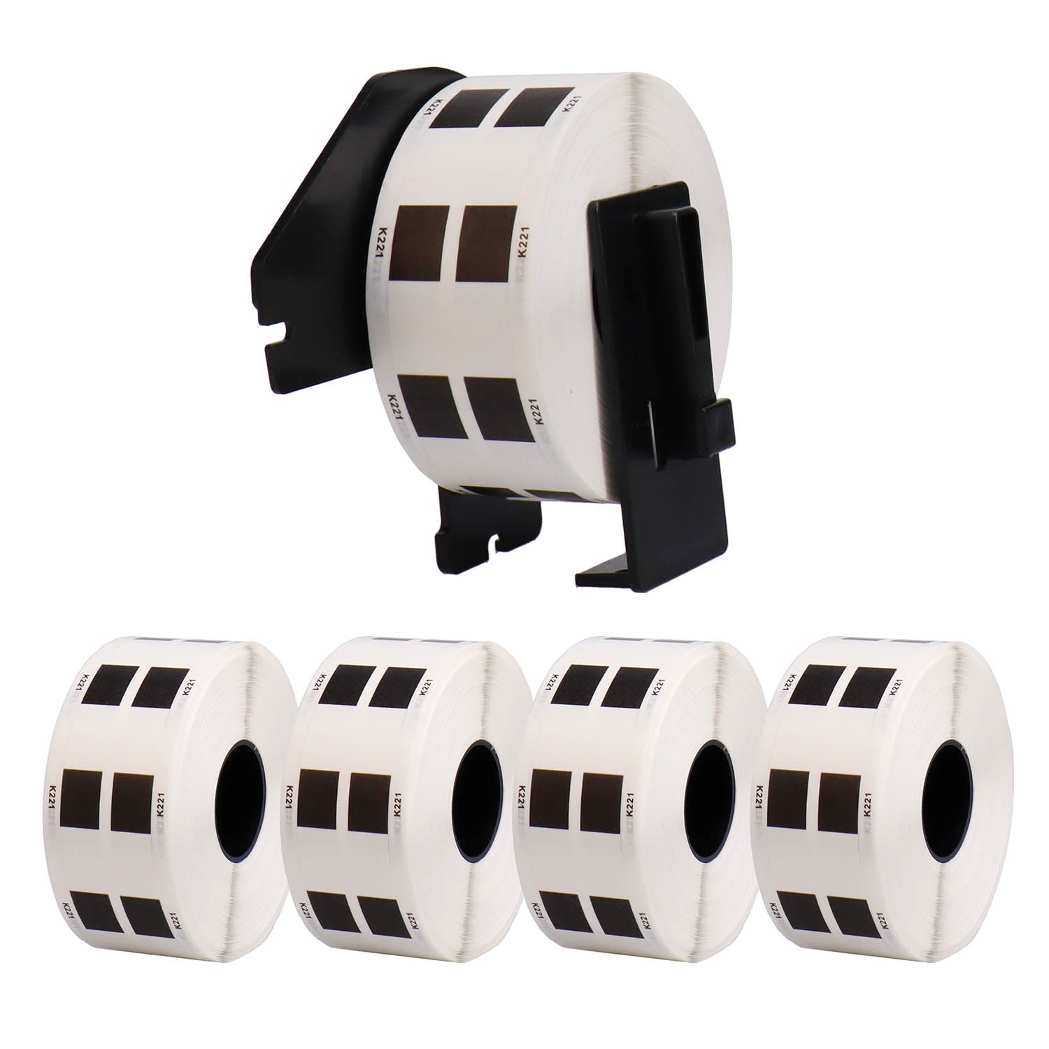 ブラザー用 DK-1221 互換DKプレカットラベル テープ+専用ホルダー 食品表示用ラベル