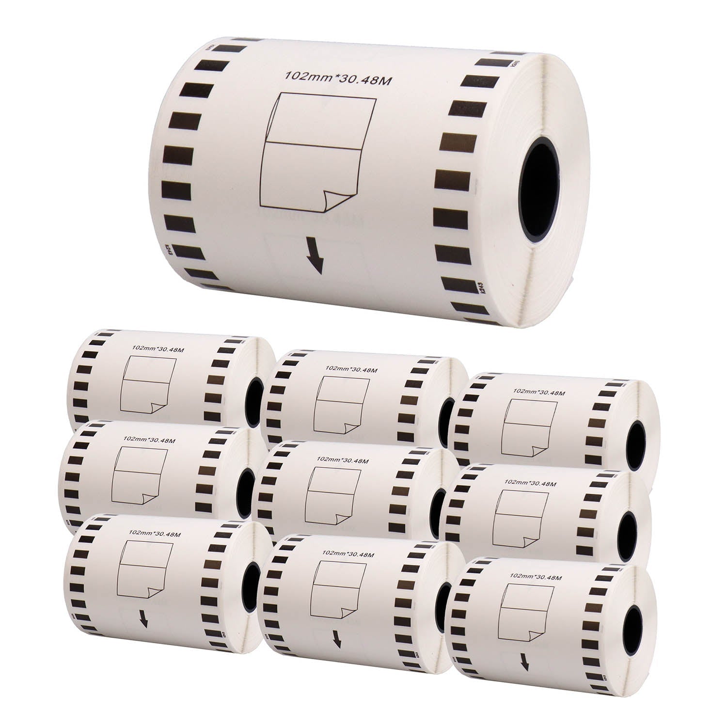 ブラザー用 DT-243 互換DTテープ 長尺紙テープ