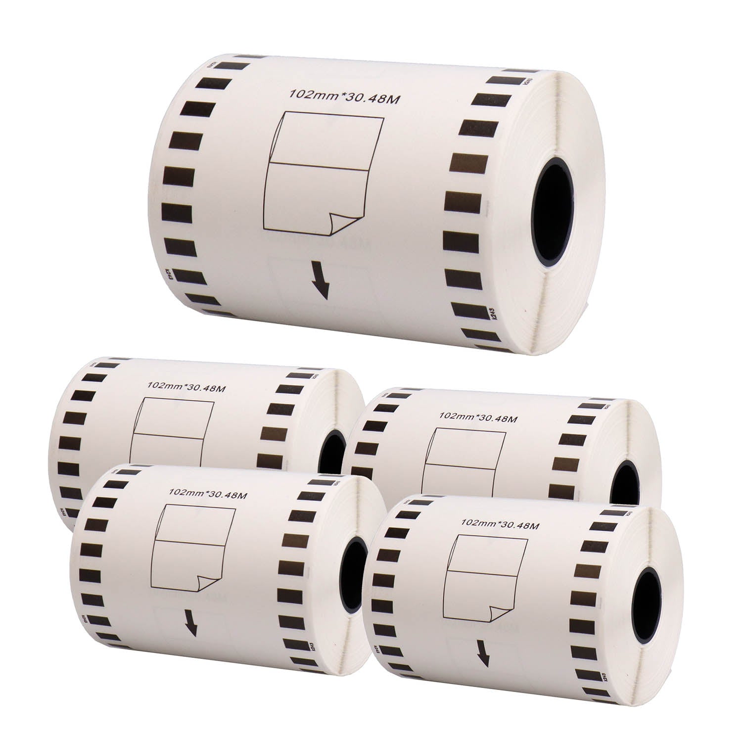 ブラザー用 DT-243 互換DTテープ 長尺紙テープ