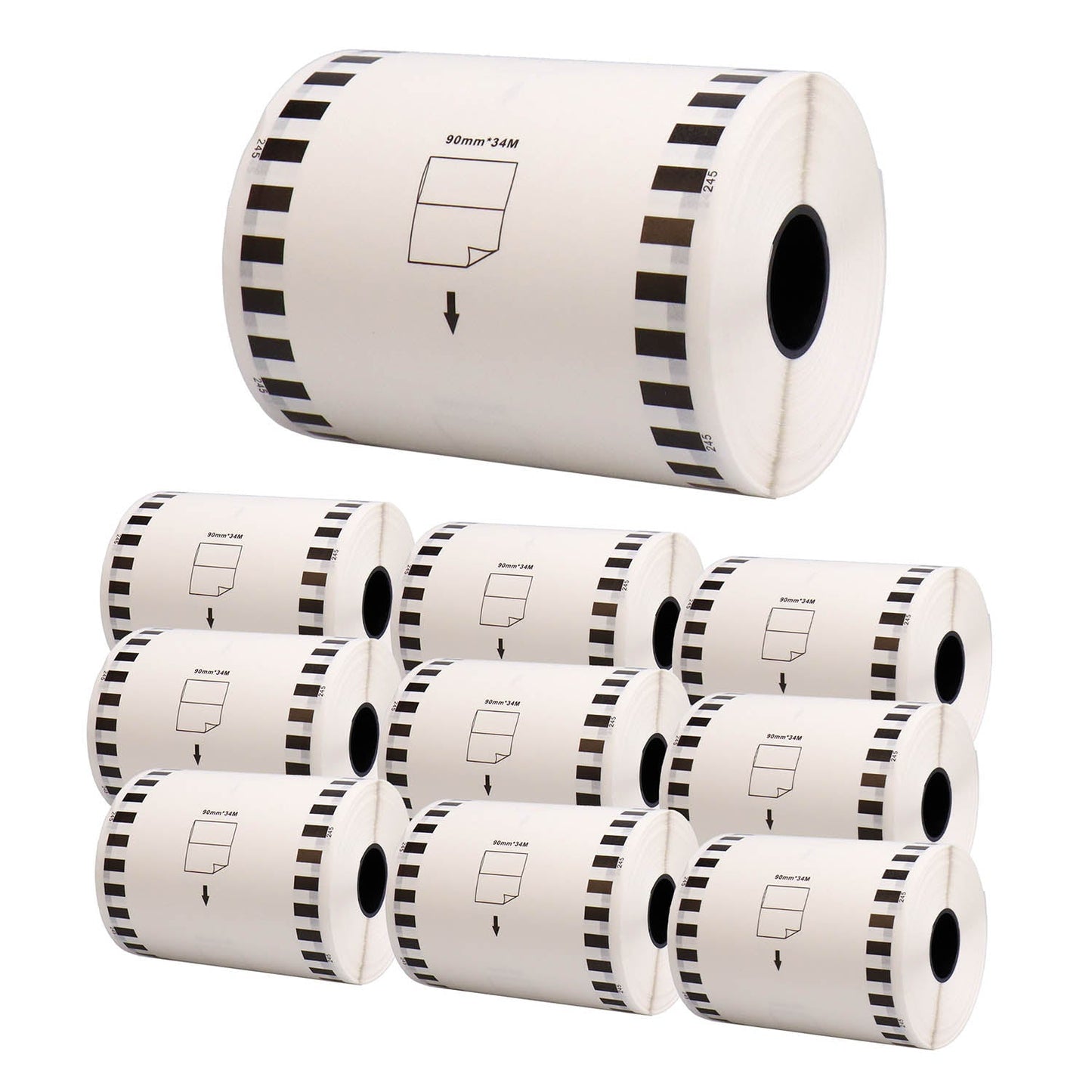 ブラザー用 DT-245 互換DTテープ テープ 長尺紙テープ