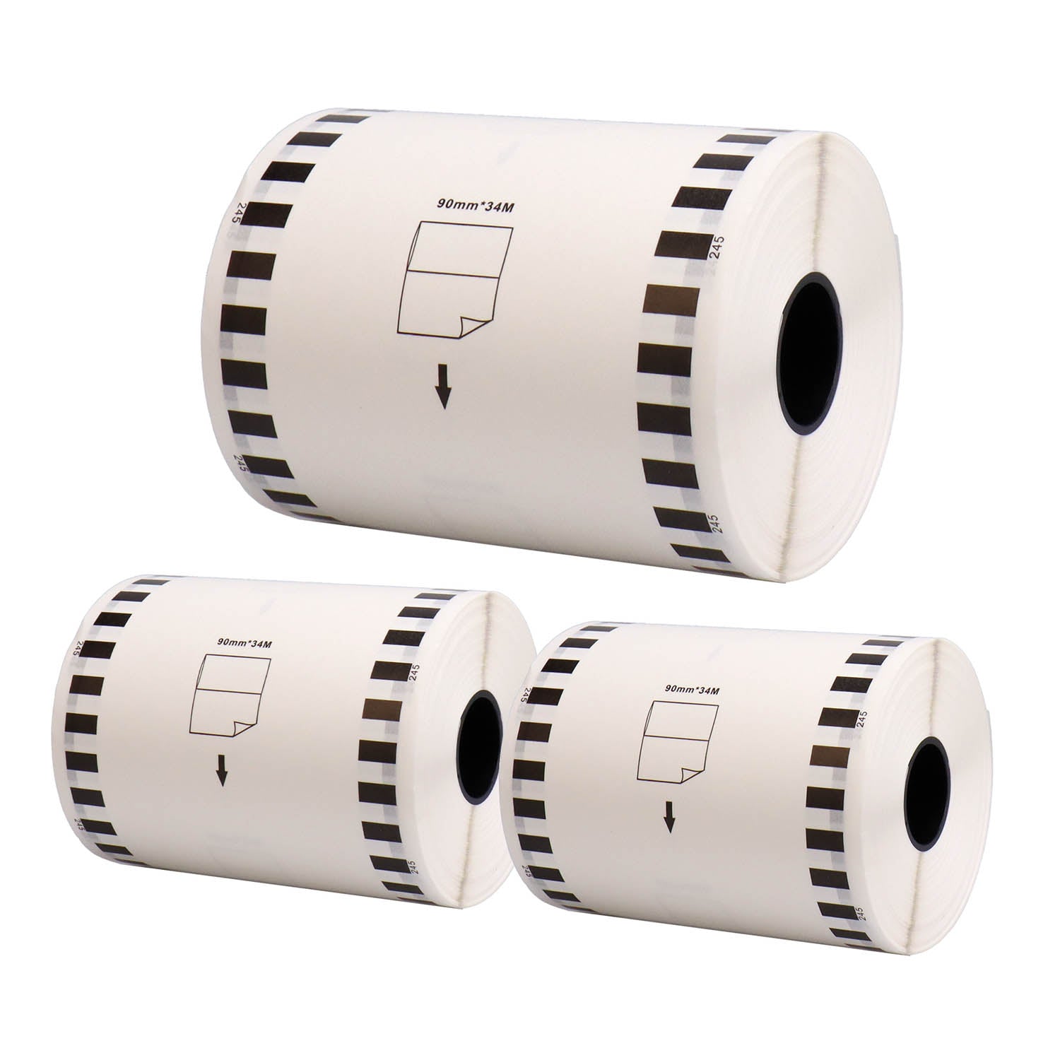 ブラザー用 DT-245 互換DTテープ テープ 長尺紙テープ