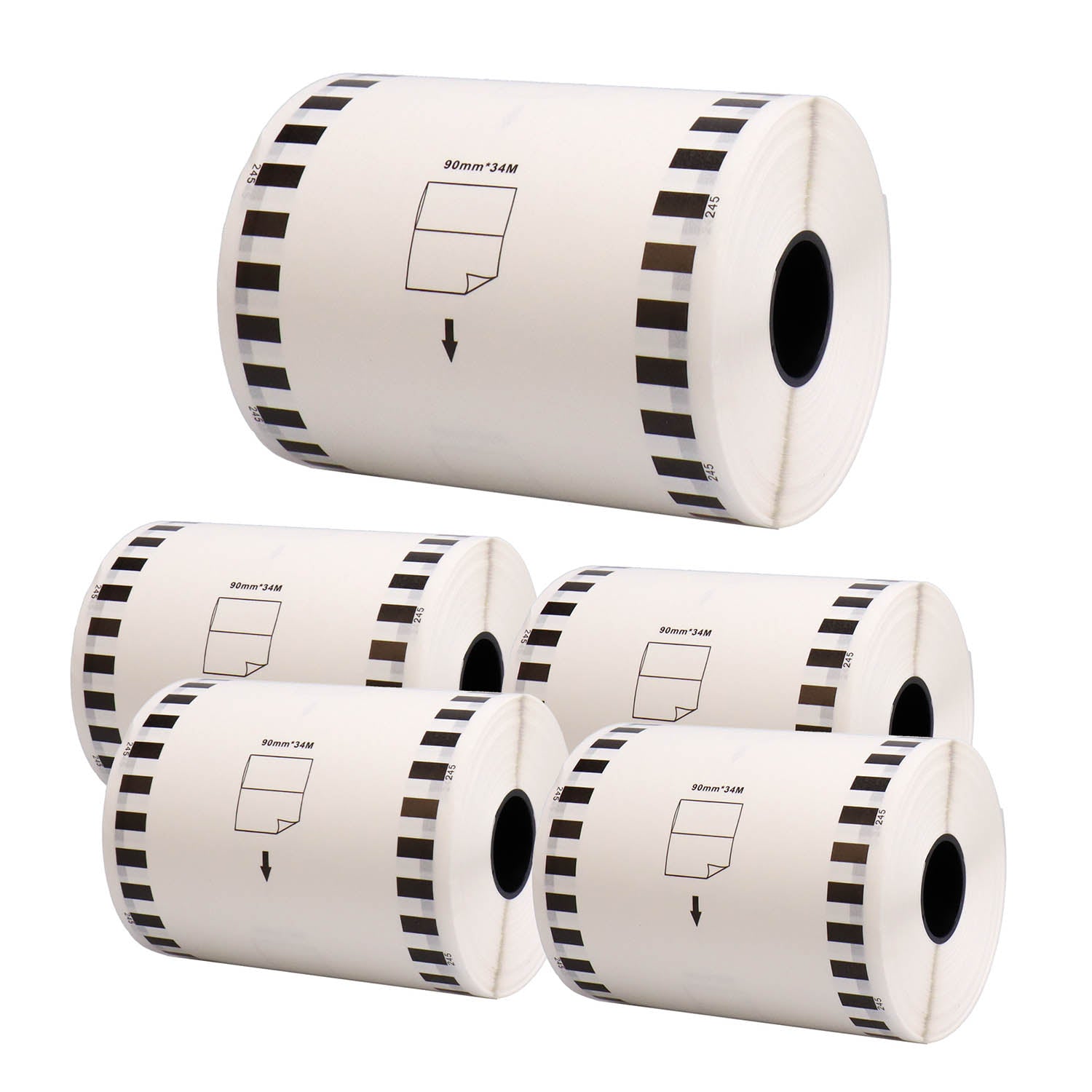 ブラザー用 DT-245 互換DTテープ テープ 長尺紙テープ