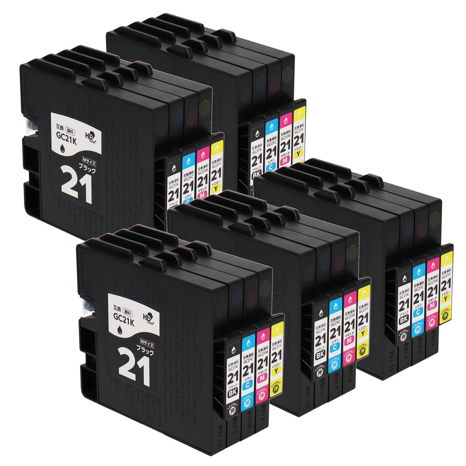 リコー用 GC21 互換インク 4色セット Mサイズ