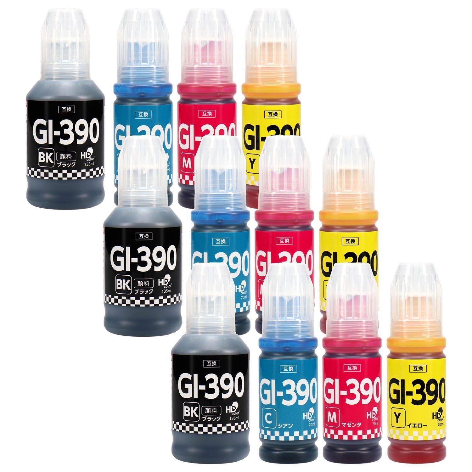 キヤノン用 GI-390 互換インクボトル 4色セット