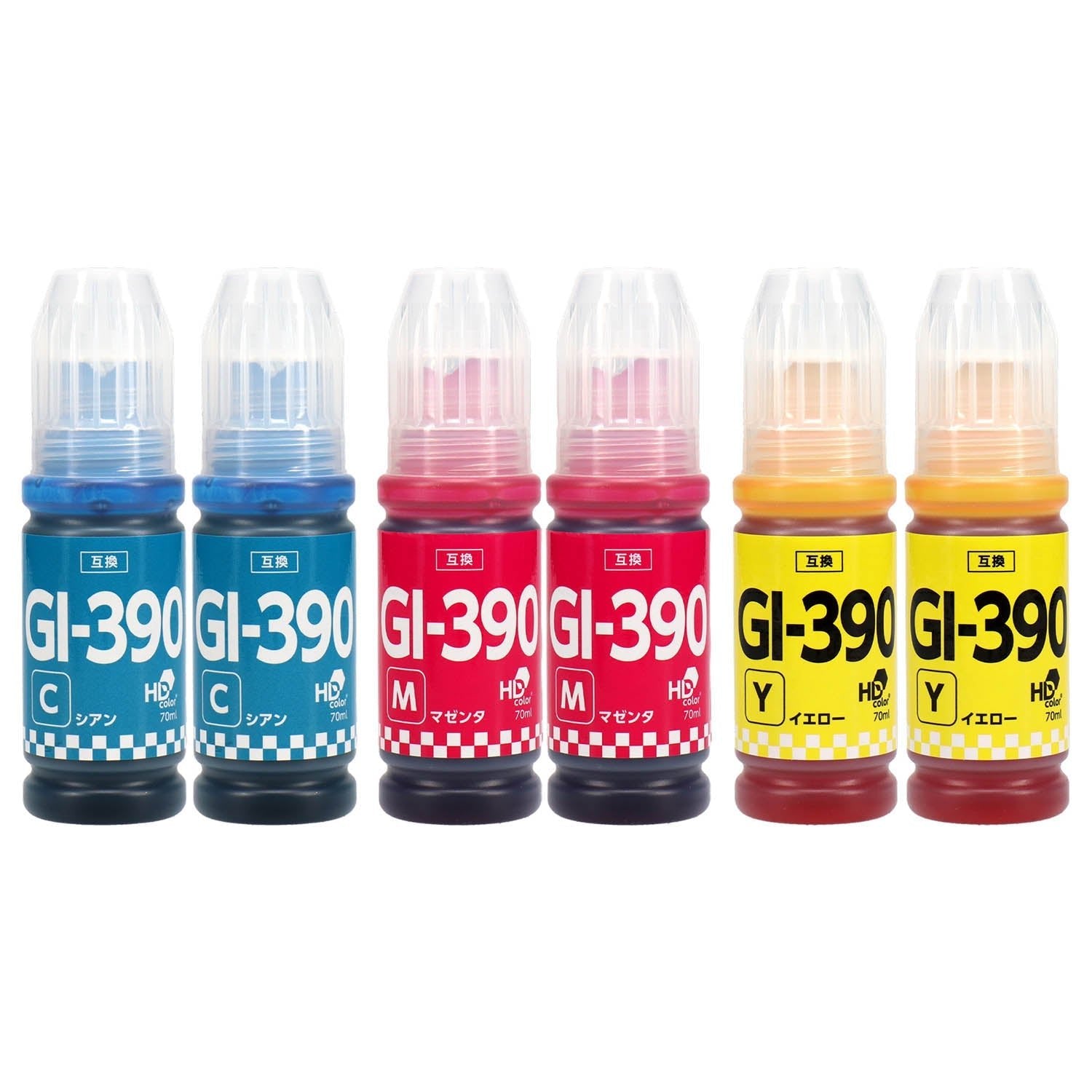 キヤノン用 GI-390 互換インクボトル カラー3色