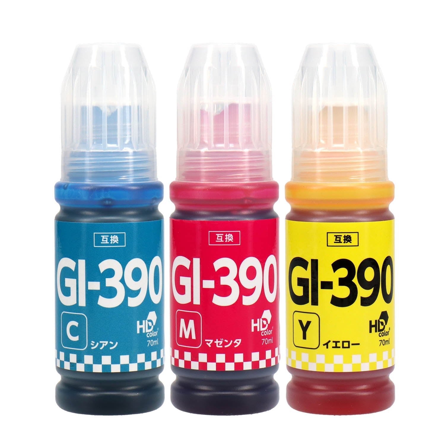 キヤノン用 GI-390 互換インクボトル カラー3色
