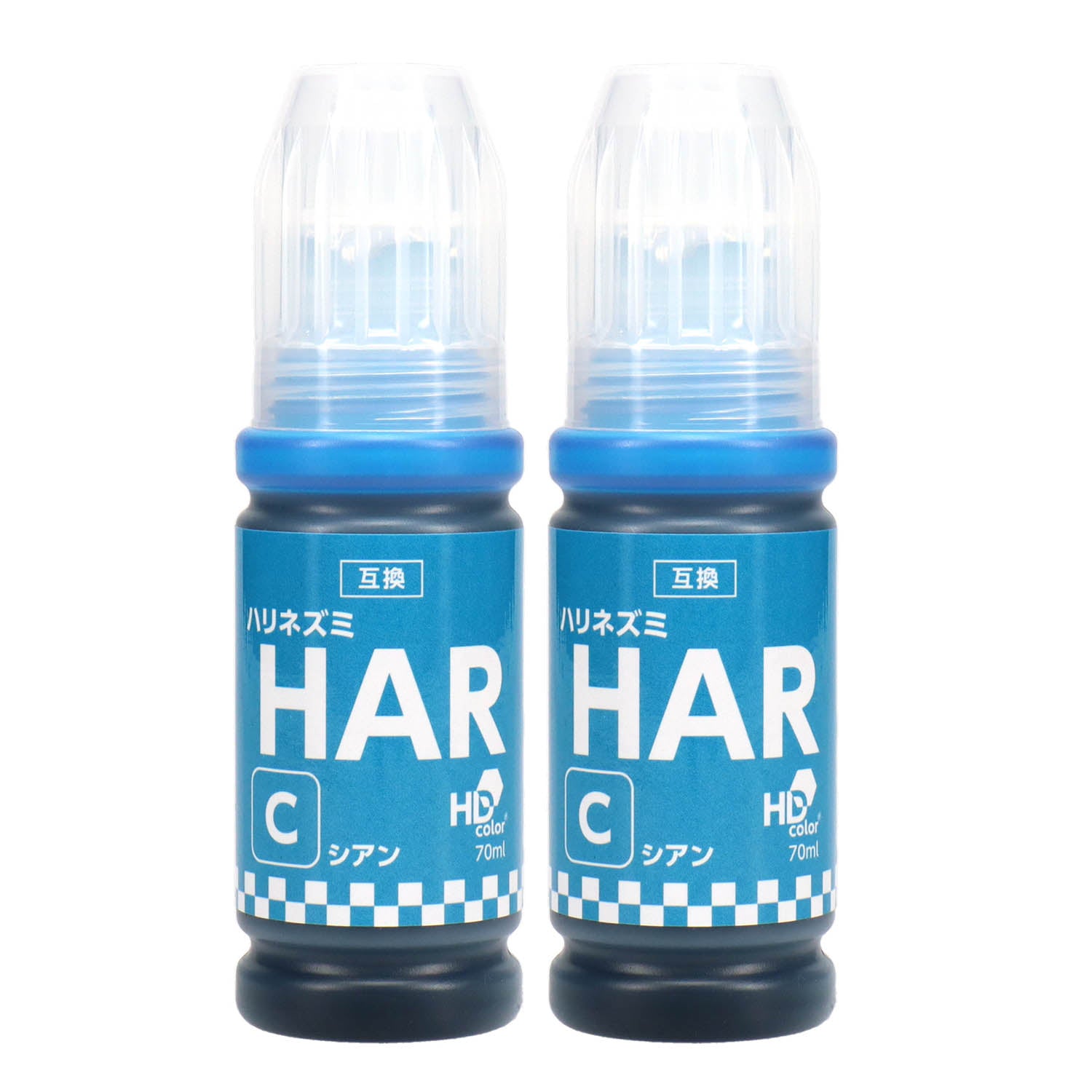 エプソン用 HAR-C (ハリネズミ) 互換インクボトル シアン