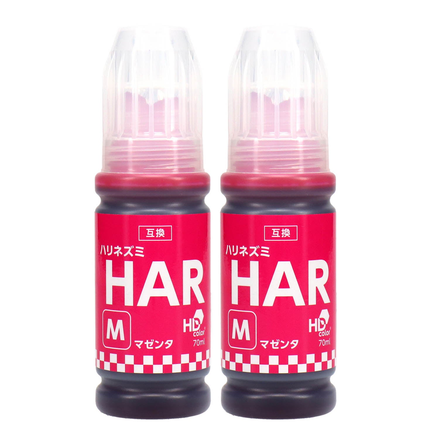 エプソン用 HAR-M (ハリネズミ) 互換インクボトル マゼンタ×2