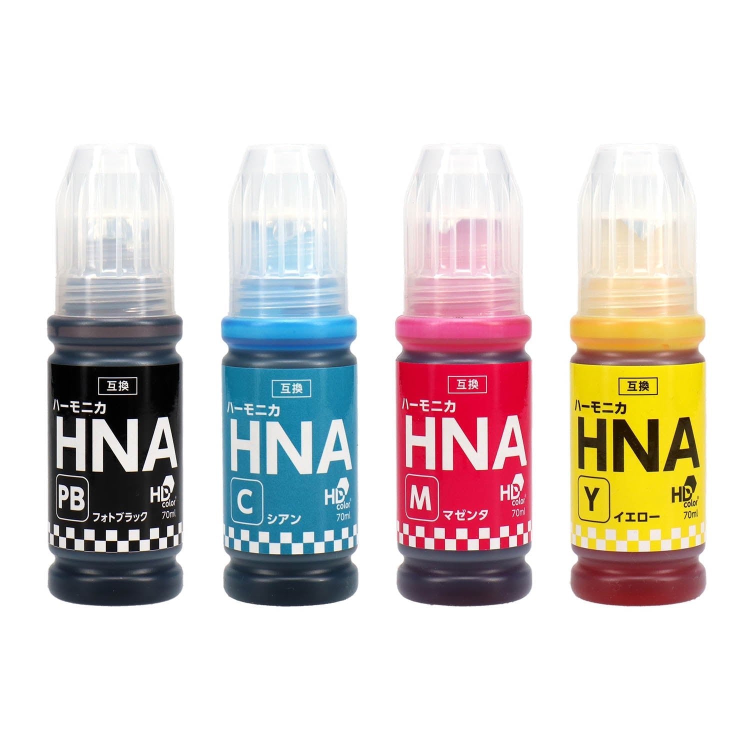 エプソン用 HNA (ハーモニカ) 互換インクボトル フォトブラック＋カラー3色
