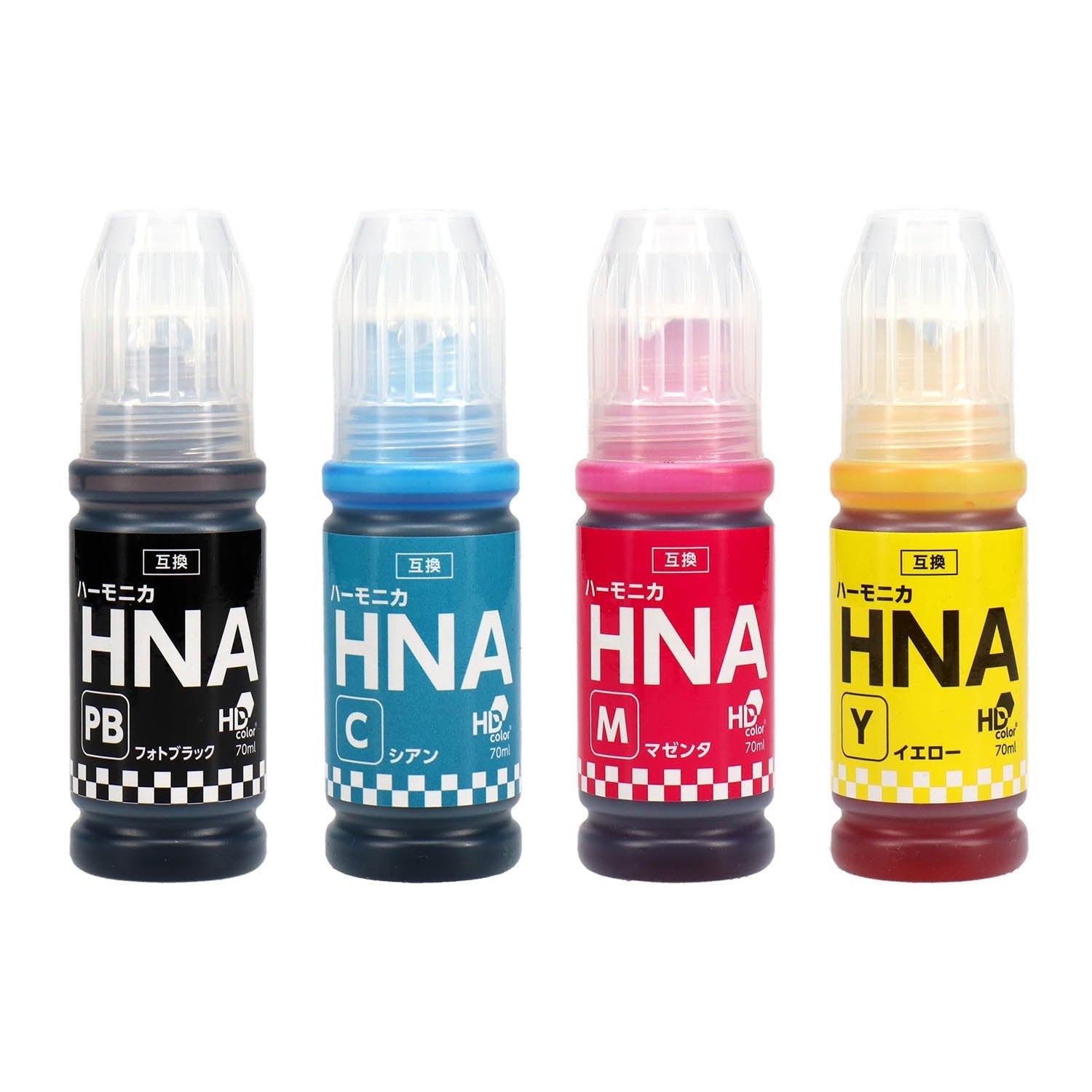 エプソン用 HNA (ハーモニカ) 互換インクボトル フォトブラック+カラー3色