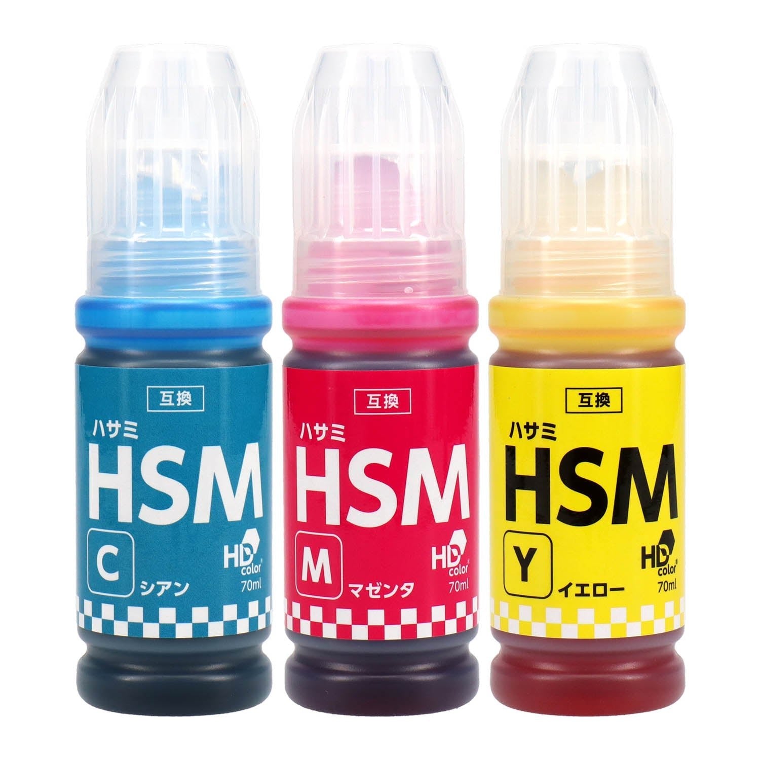 エプソン用 HSM (ハサミ) 互換インクボトル カラー3色