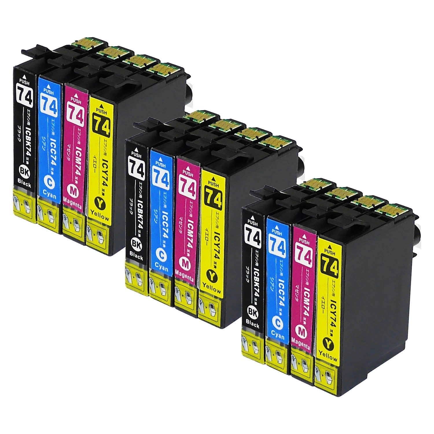 エプソン用 IC4CL74 (方位磁石) 互換インク 4色セット