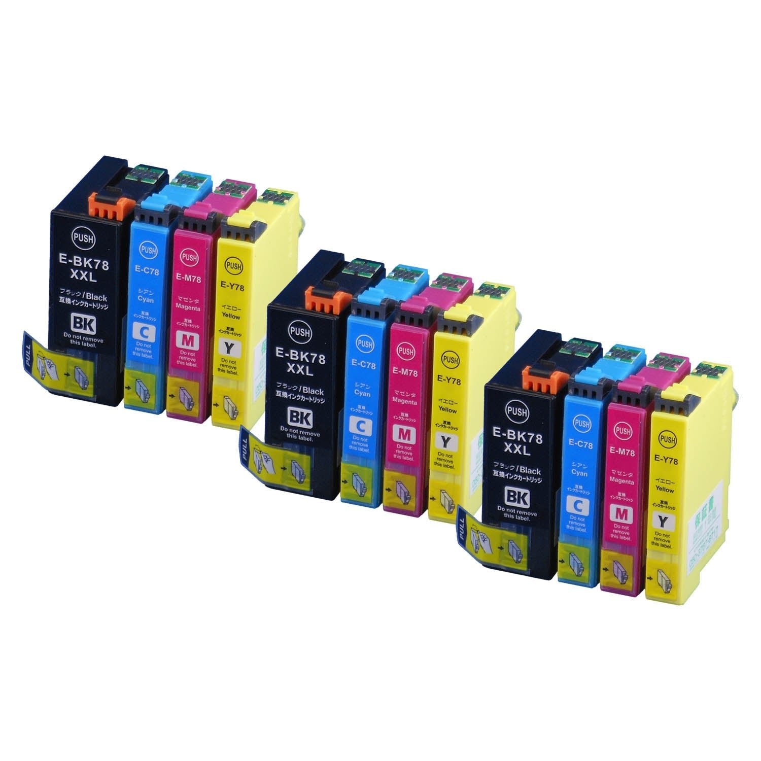 エプソン用 IC4CL78 (歯ブラシ) 互換インク は大容量 4色×3