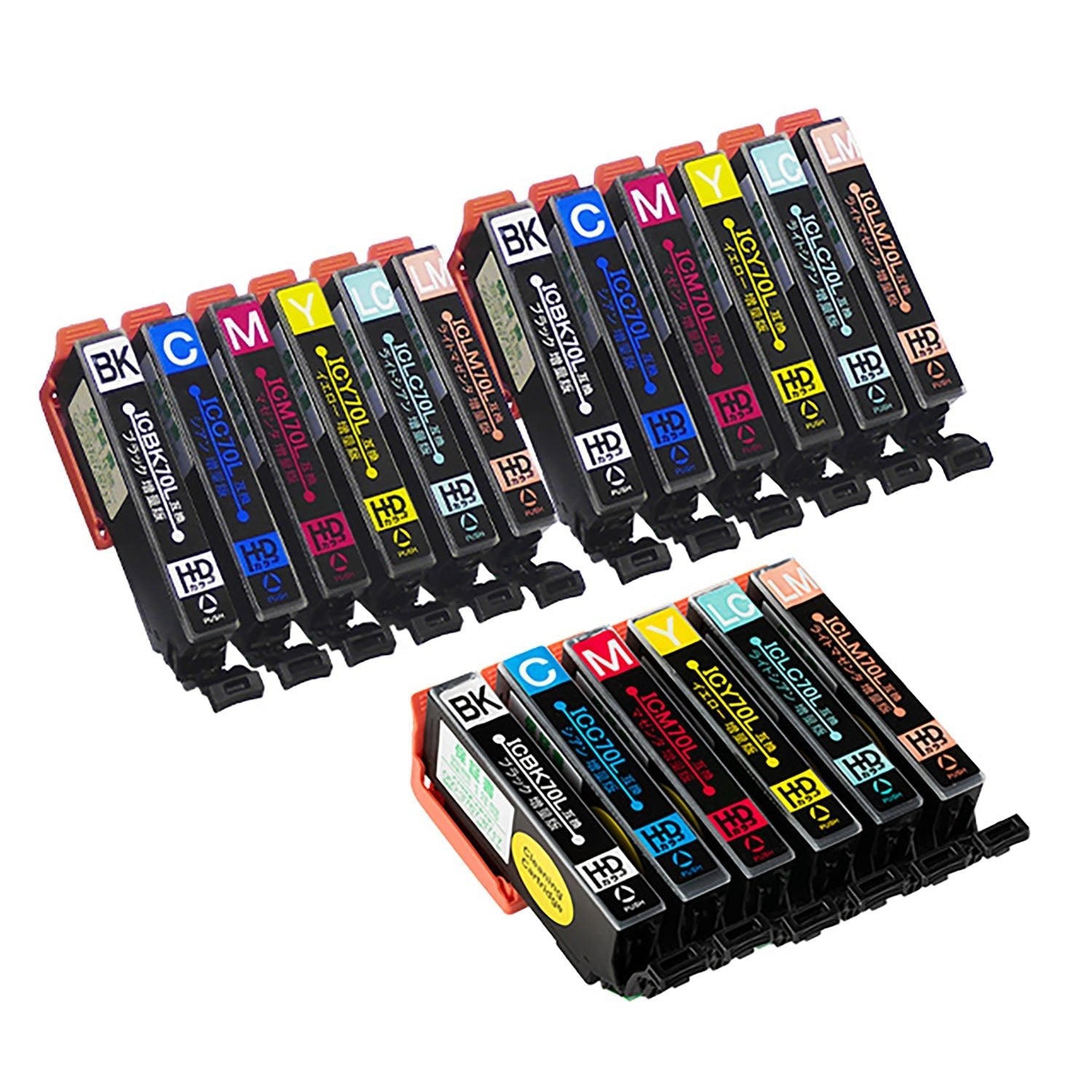 エプソン用 IC6CL70L (さくらんぼ) 互換と洗浄カートリッジのセット 増量版