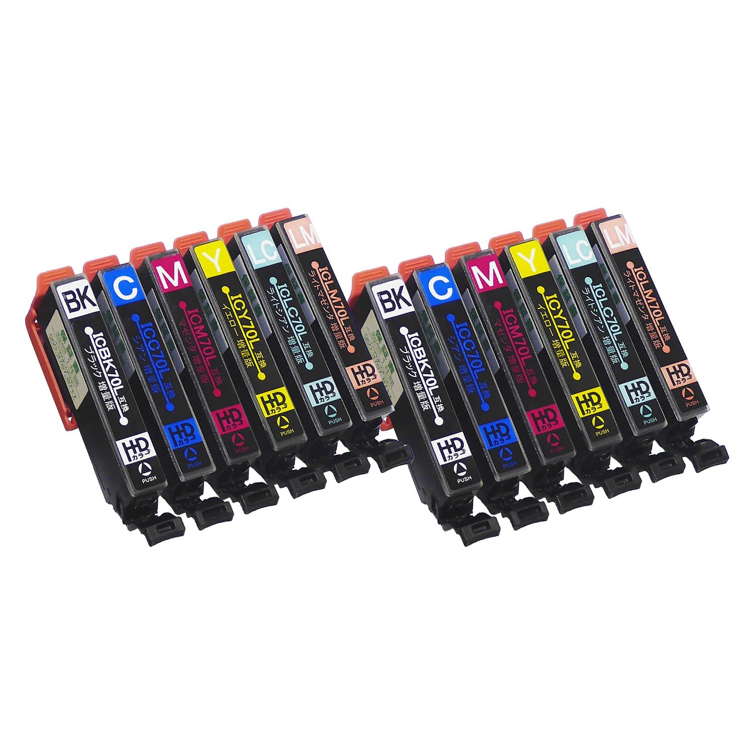 エプソン用 IC6CL70L (さくらんぼ) 互換インク 6色セット 増量版