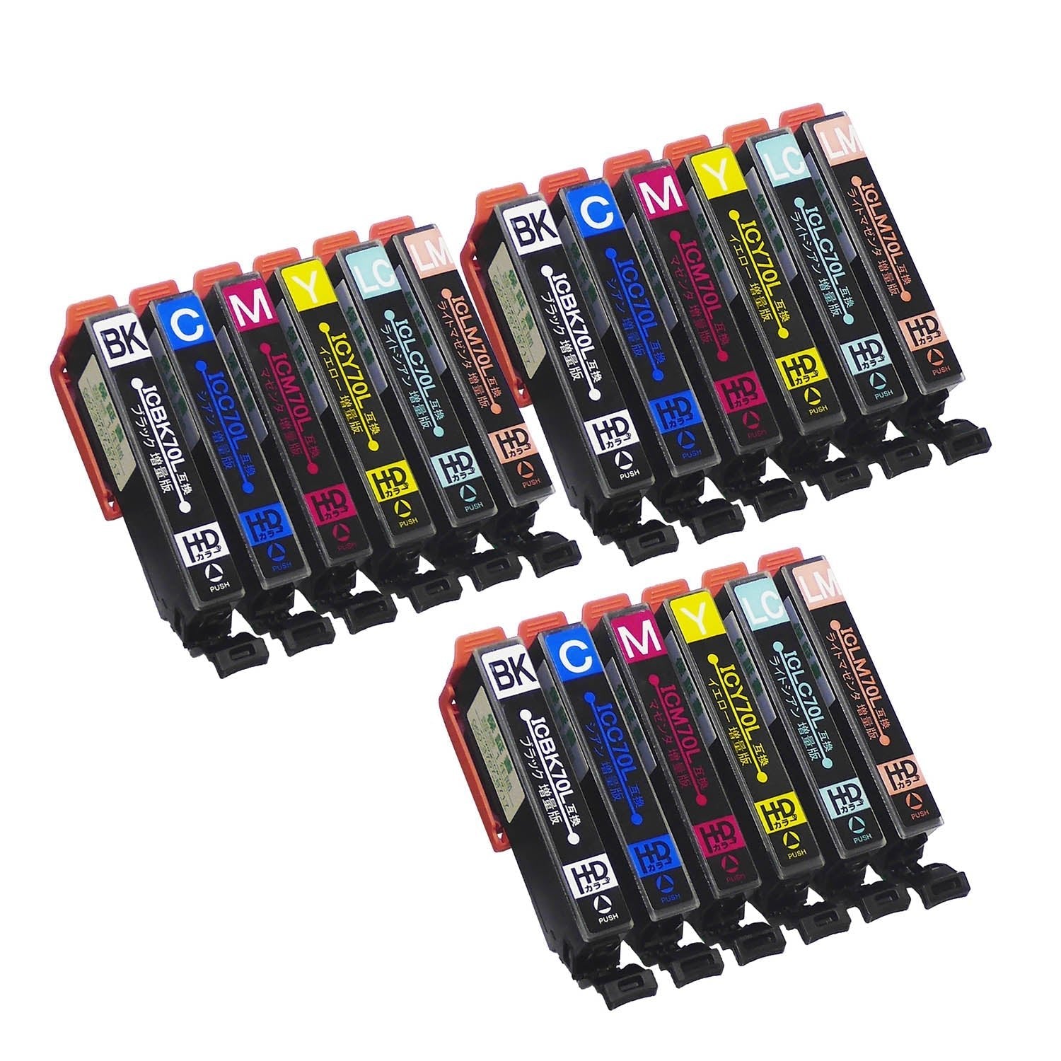 エプソン用 IC6CL70L (さくらんぼ) 互換インク 6色セット 増量版