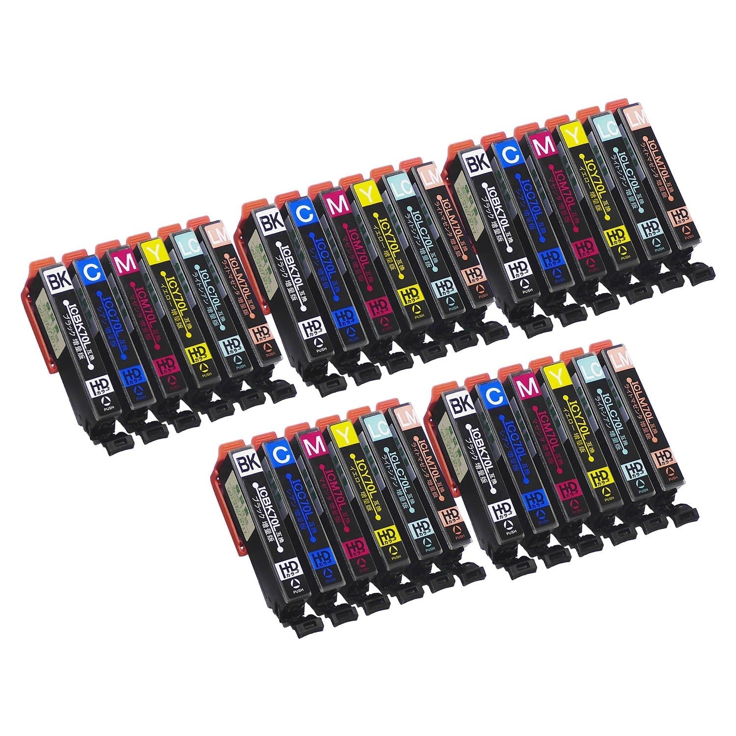 エプソン用 IC6CL70L (さくらんぼ) 互換インク 6色セット 増量版