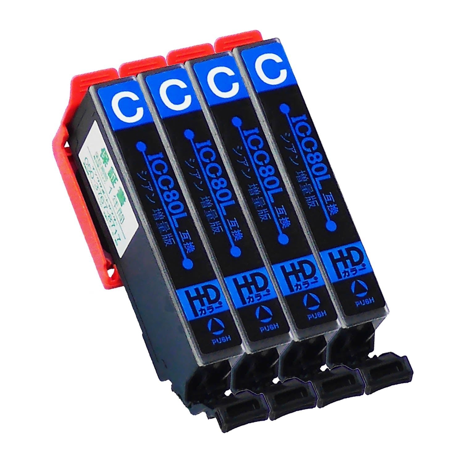 エプソン用 ICC80L (とうもろこし) 互換インク シアン 増量版