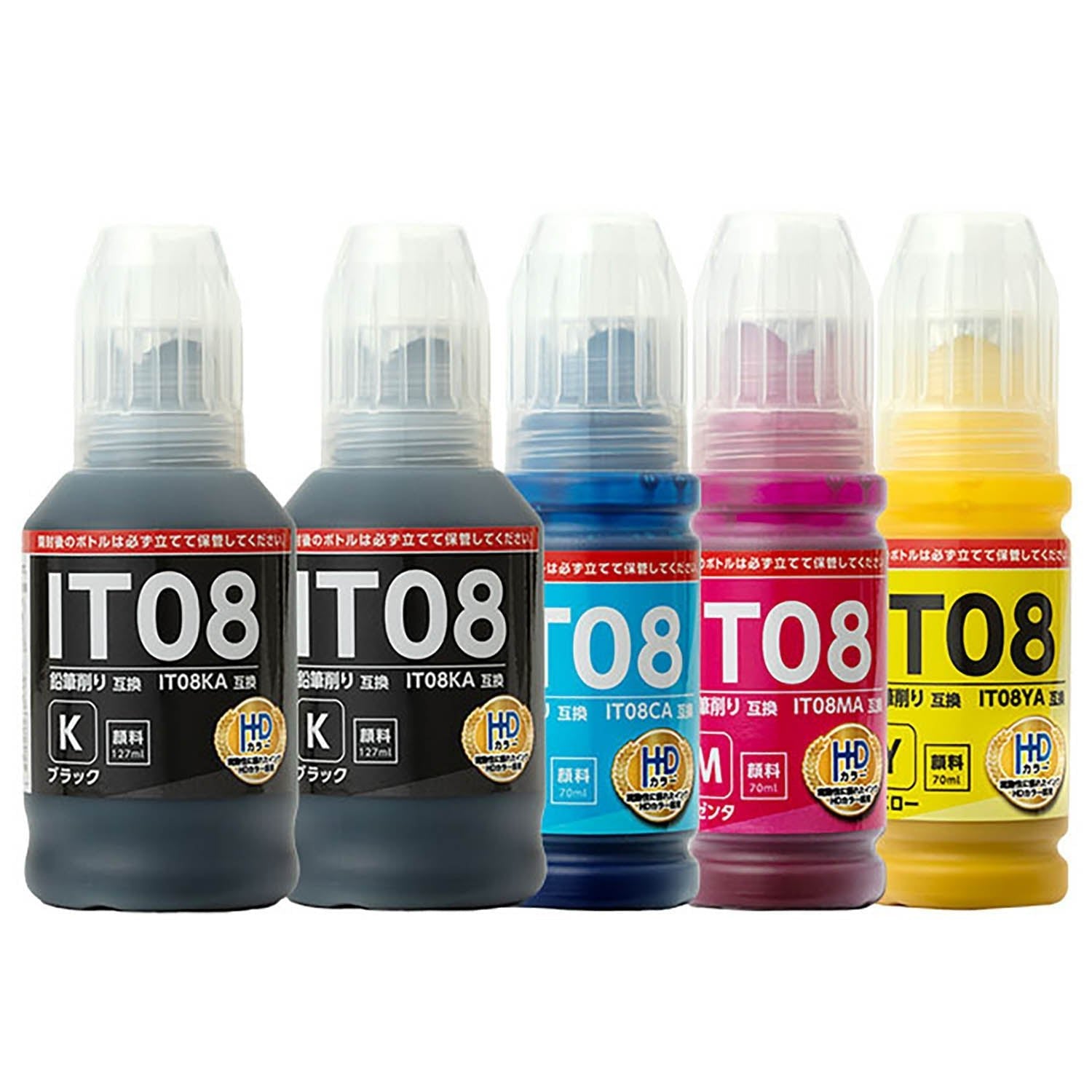 エプソン用 IT08 (えんぴつ削り) 互換インクボトル 4色セット