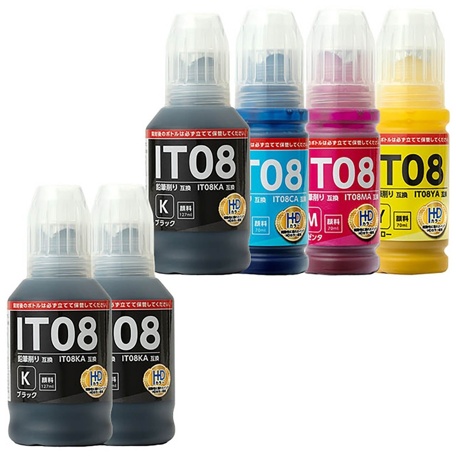 エプソン用 IT08 (えんぴつ削り) 互換インクボトル 4色セット