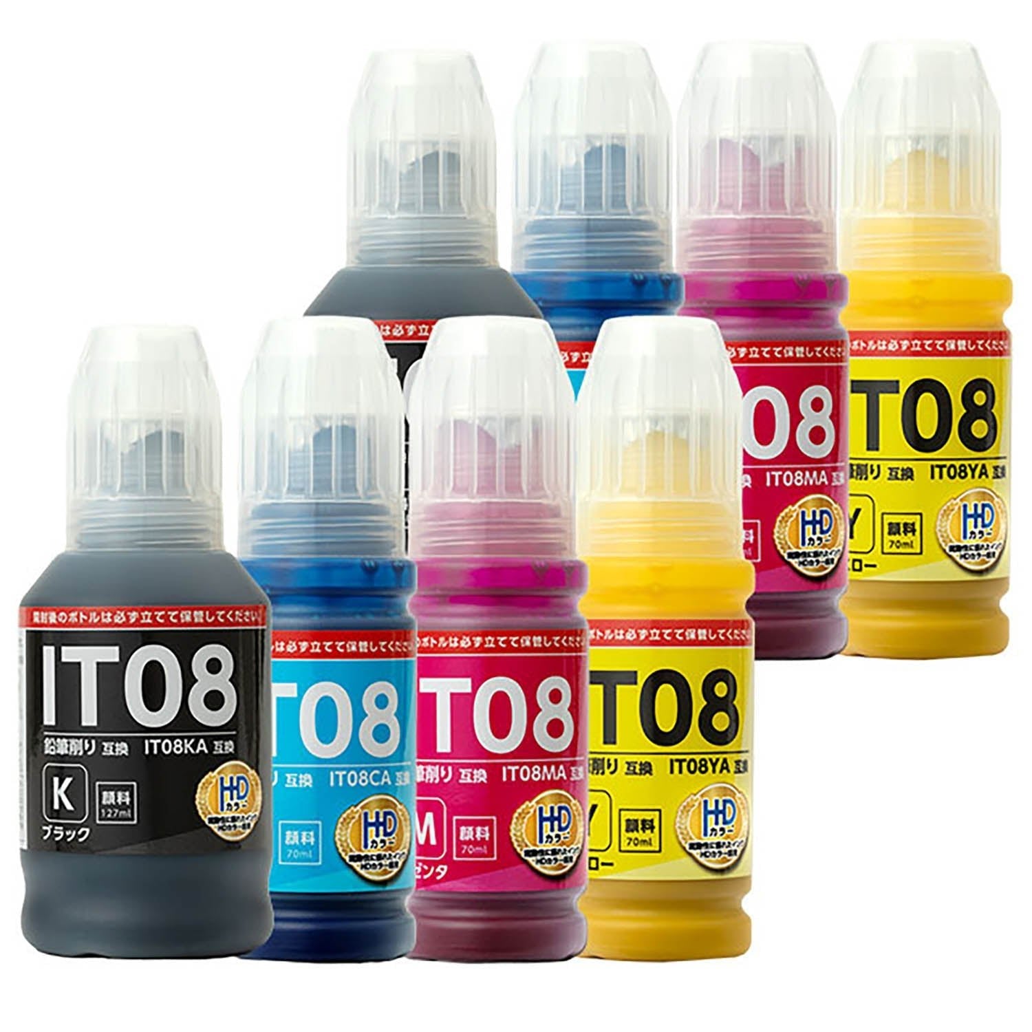 エプソン用 IT08 (えんぴつ削り) 互換インクボトル 4色セット
